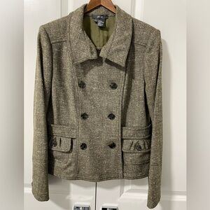 PURSE- silk and wool neutral blazer